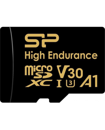 Karta pamięci Silicon Power microSDXC High Endurance Golden Series 256GB V30 UHS-1 U3 A1 4K UHD + adapter