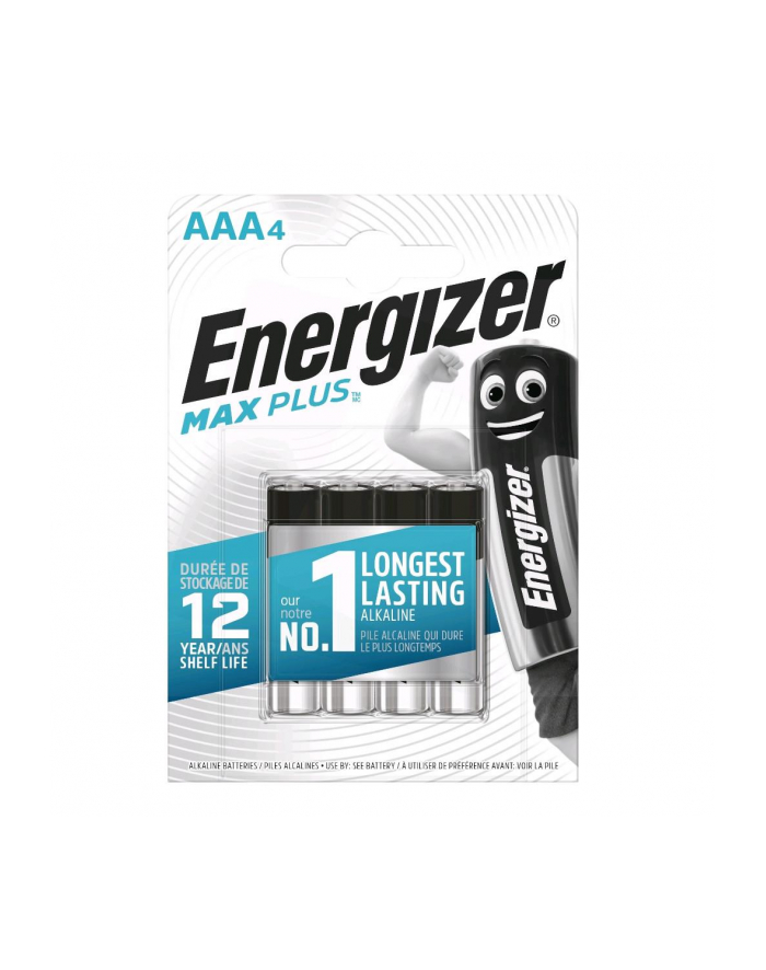 Bateria alkaliczna Energizer MAX Plus AAA / LR03 - 4 sztuki (blister) główny
