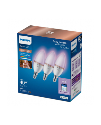 Philips Smart LED Żarówka E14 C37 4,9 W (40 W), kolorowe światło, 3 szt. (929002448836)