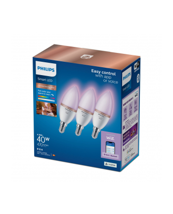 Philips Smart LED Żarówka E14 C37 4,9 W (40 W), kolorowe światło, 3 szt. (929002448836)