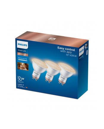 Philips Smart LED Żarówka GU10 PAR16 4,7 W (50 W), zimna - ciepła biel, 3 szt. (929002448336)