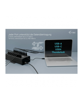 i-tec USB-C/USB-A Metal Charging + data HUB 15W per port 20x USB-C