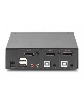DIGITUS KVM Switch 2x1 DP DP Out USB 2 x DP + 2x USB +2 Speaker + 2micro nr 1