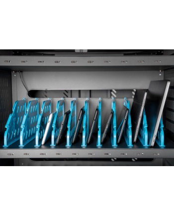 DIGITUS Charging trolley 15.6inch USB-C 30 charge bases PDU fan 1260 x 824 x 650mm nr 2