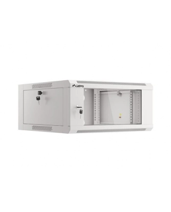 Szafa instalacyjna Lanberg rack wisząca 19'' 4U 600 drzwi szklane szara (złożona) nr 2