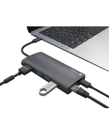 natec Multiport Adapter Fowler 2 V2 USB-C->HUB USB 3.0 3X, HDMI4K