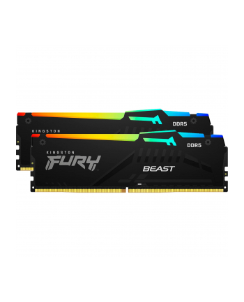 kingston Pamięć DDR5 Fury Beast RGB 64GB(2*32GB)/6000 CL30 XMP czarna