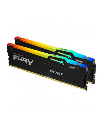 kingston Pamięć DDR5 Fury Beast RGB 32GB(2*16GB)/6000 CL30 EXPO czarna