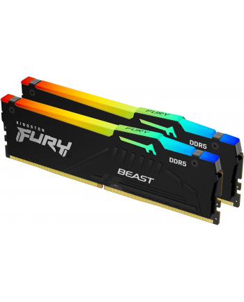 kingston Pamięć DDR5 Fury Beast RGB 64GB(2*32GB)/6000 CL30 EXPO czarna