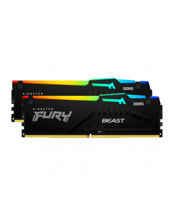 kingston Pamięć DDR5 Fury Beast RGB 64GB(2*32GB)/6000 CL30 EXPO czarna