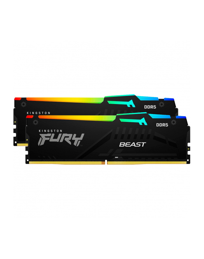 kingston Pamięć DDR5 Fury Beast RGB 64GB(2*32GB)/6000 CL30 EXPO czarna główny