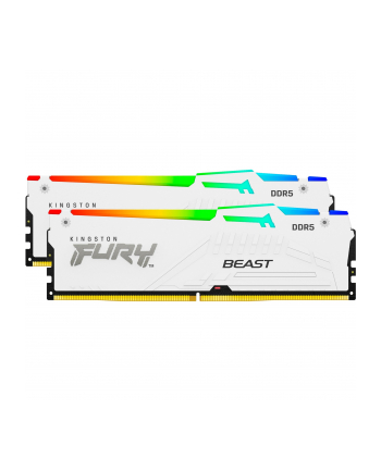 kingston Pamięć DDR5 Fury Beast RGB 32GB(2*16GB)/6000 CL30 EXPO biała