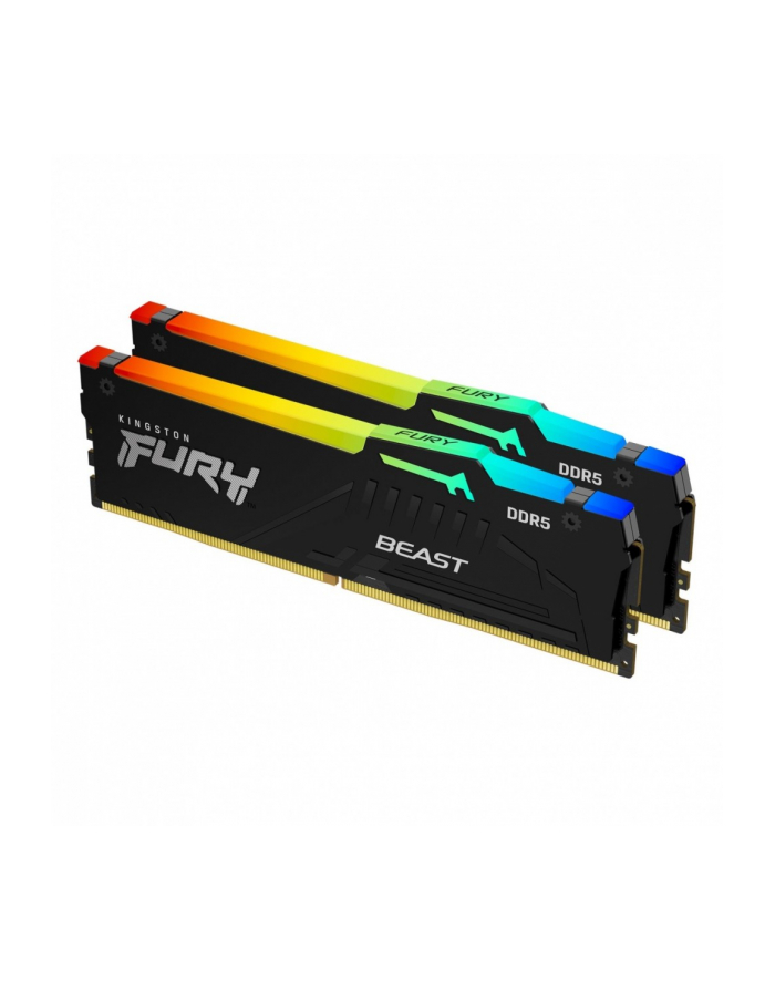 kingston Pamięć DDR5 Fury Beast RGB 64GB(2*32GB)/6400 CL32 XMP czarna główny