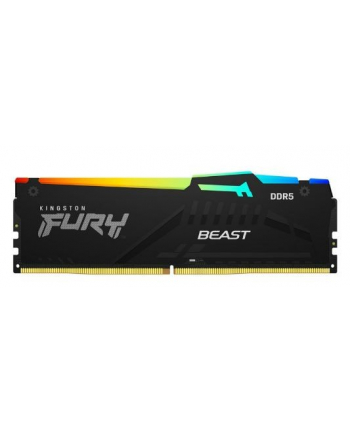 kingston Pamięć DDR5 Fury Beast RGB 16GB(1*16GB)/6400 CL32 EXPO czarna nr 1
