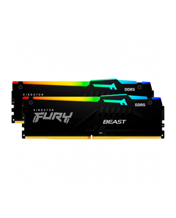 kingston Pamięć DDR5 Fury Beast RGB 32GB(2*16GB)/6400 CL32 EXPO czarna