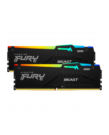 kingston Pamięć DDR5 Fury Beast RGB 32GB(2*16GB)/6800 CL34 EXPO czarna