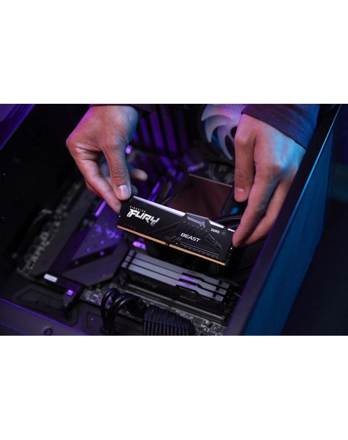 kingston Pamięć DDR5 Fury Beast RGB 32GB(2*16GB)/6400 CL32 EXPO czarna główny