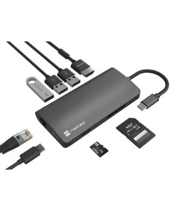 natec Multiport Adapter Fowler 2 V2 USB-C->HUB USB 3.0 3X, HDMI4K nr 2