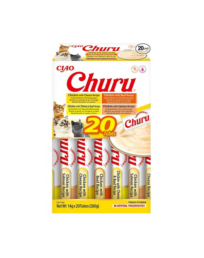 INABA CHURU Varietes Kurczak i Wołowina -kot 20x14g główny