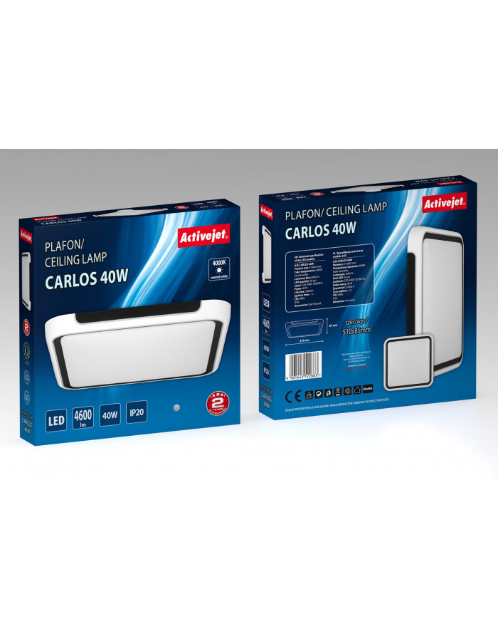 Plafon LED Activejet AJE-CARLOS 40W główny