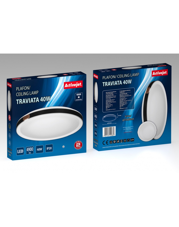 Plafon LED Activejet AJE-TRAVIATA 40W główny