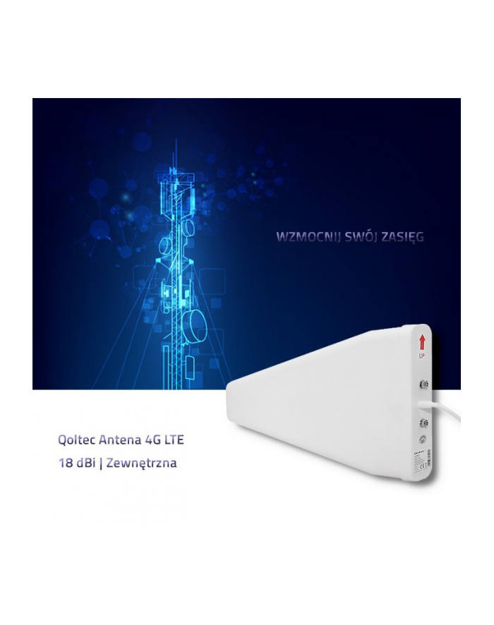 Qoltec Antena 4G LTE | 18 dBi | Zewnętrzna główny
