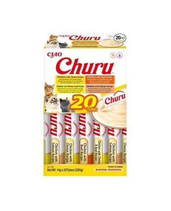 INABA CHURU Varietes Kurczak i Wołowina -kot 20x14g nr 1