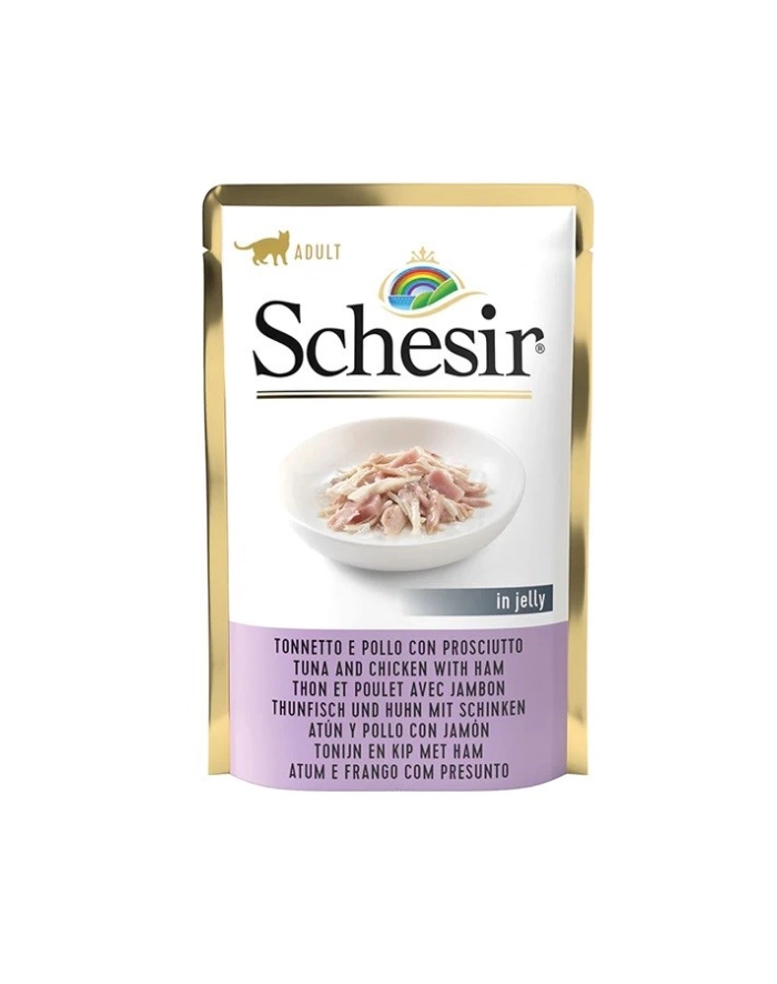 agras pet foods SCHESIR dla kotów Adult Tuńczyk z Kurczakiem i Szynką 85g główny