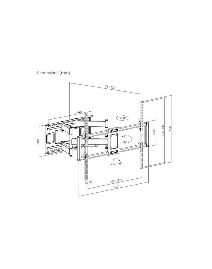 GEMBIRD Full-motion TV wall mount 60-120inch główny