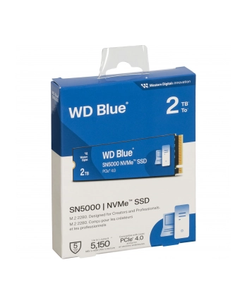 western digital WD Blue SN5000 NVMe SSD 2TB M.2 2280 PCIe Gen4 nr 1