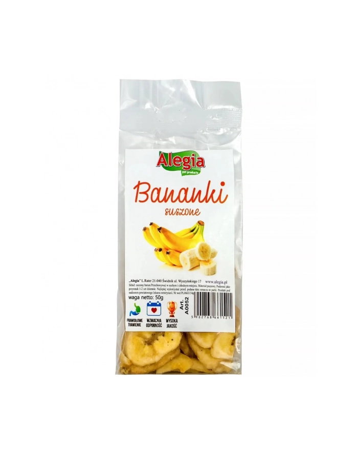 ALEGIA przysmak Banany suszone 50g główny