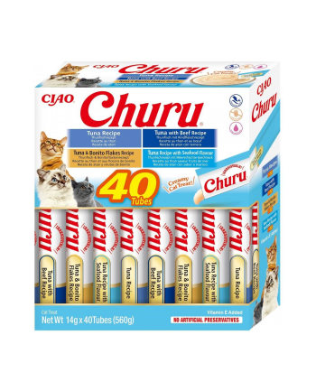 INABA CAT CHURU VARIETIES tuńczyk - przysmak dla kota 40x14 g