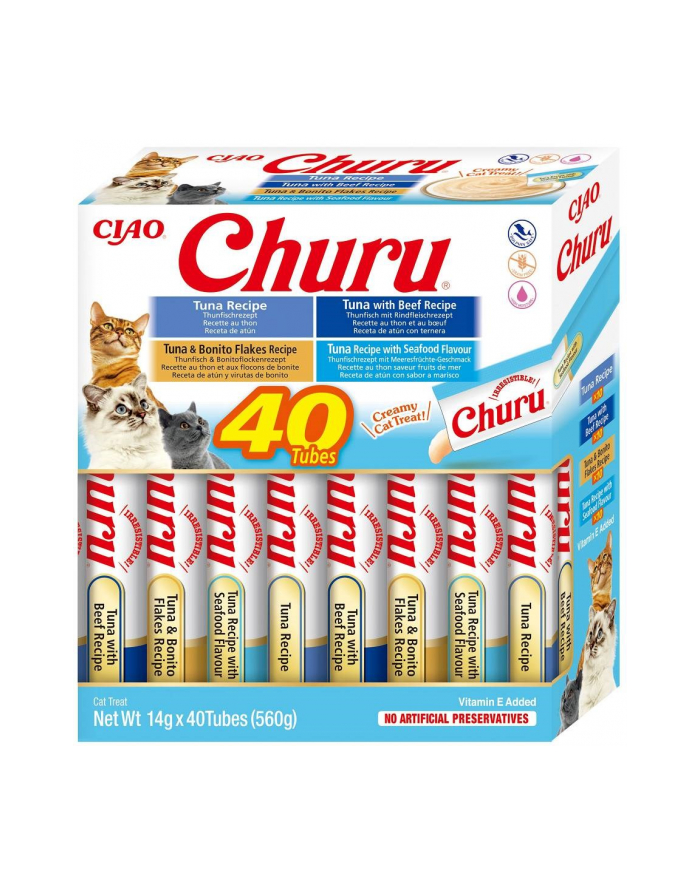 INABA CAT CHURU VARIETIES tuńczyk - przysmak dla kota 40x14 g główny