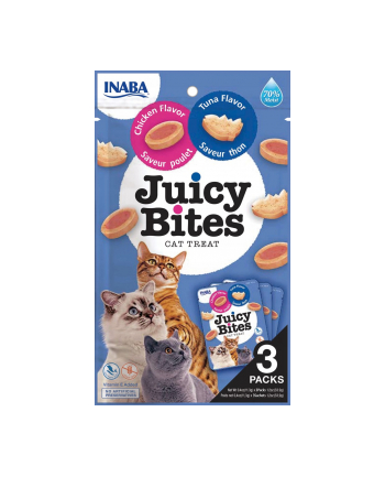 INABA CAT JUICY BITES kurczak i tunczyk - przysmak dla kota 3 x 11 g