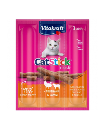 VITAKRAFT CAT STICK MINI 3szt indyk/jagnięcina przysmak dla kota