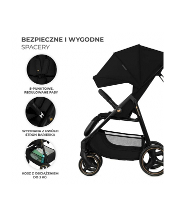 Kinderkraft wózek spacerowy TRIG 3 ONYX BLACK