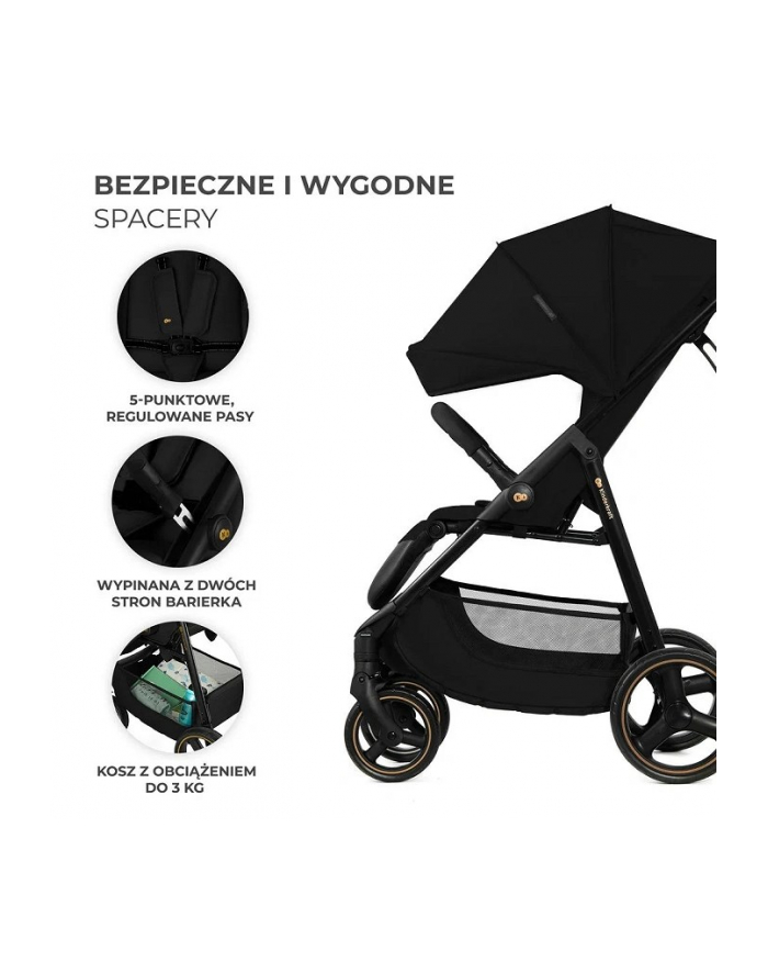 Kinderkraft wózek spacerowy TRIG 3 ONYX BLACK główny