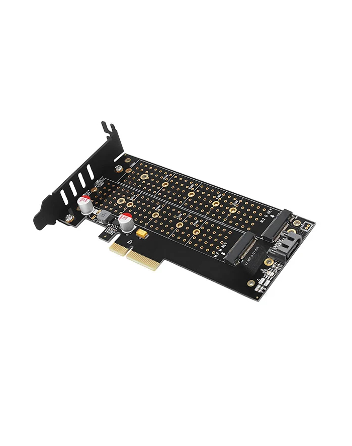 no name Adapter Axagon PCEM2-DC PCI-E x4 na M2 NVMe z chłodzeniem główny