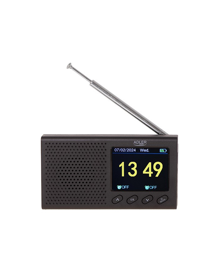 no name Radio Przenośne - LCD - FM - Bluetooth - Zegar Adler główny