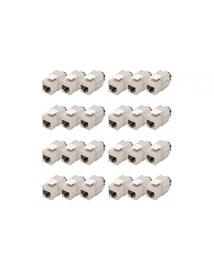no name Moduł (gniazdo) keystone RJ45 (8P8C) kat6A, STP,ekranowany, beznarzędziowy, stalowy, 24szt główny