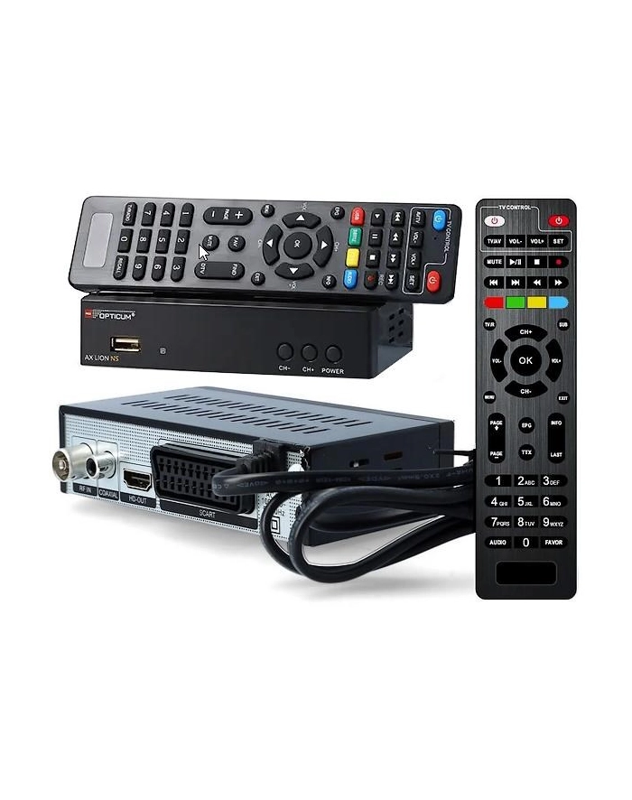 TUNER DVB-T2 OPTICUM AX LION NS H265 10bit główny
