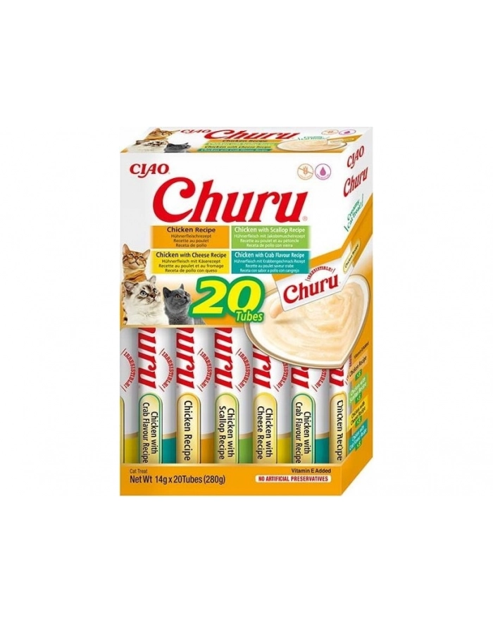 INABA CAT CHURU VARIETIES - kurczak - przysmak dla kota 20 x 14 g główny