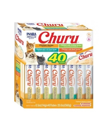 INABA CAT CHURU VARIETIES kurczak - przysmak dla kota 40x14 g nr 1