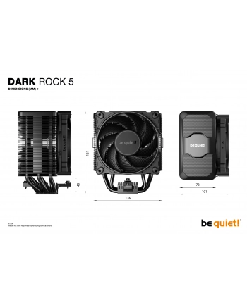 Chłodzenie CPU be quiet! Dark Rock 5 BK035 120mm PWM
