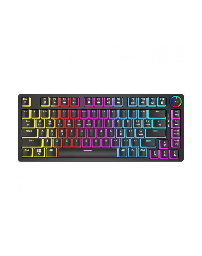 savio Klawiatura mechaniczna bezprzewodowa PHENIX, Gateron Yellow Pro, Pudding główny