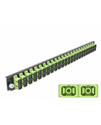 DELOCK  19″ SKRZYNKA ŁĄCZENIOWA OSŁONA PRZEDNIA 24 PORTY SC DUPLEX ZIELONA LIPOWA  () nr 1