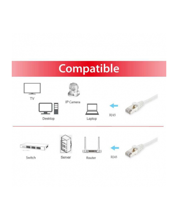 Equip Patchkabel RJ45 S/FTP Cat6A 30.0m biały (SSTP)PIMF (606011) nr 1