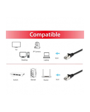 Equip Patchkabel RJ45 S/FTP Cat6A 30.0m czarny (SSTP)PIM (606111)