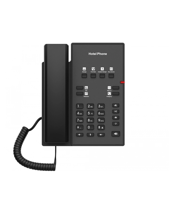 Fanvil H1 Czarny Hotelowy Telefon Voip Hd Voice 100Mb/S Poe Desktop główny