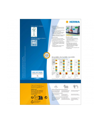 Herma Kolorowe Etykiety A4, 45,7 X 21,2 Mm, Żółty, Trwała Przyczepność - 4544